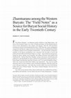 Research paper thumbnail of Zhamtsarano among the Western Buryats: The "Field Notes" as a Source for Buryat Social History in the Early Twentieth Century