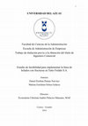 Research paper thumbnail of Estudio de factibilidad para implementar la línea de helados con fructuosa en Tutto Freddo S.A