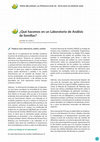 Research paper thumbnail of Qué hacemos en un Laboratorio de Análisis de Semillas