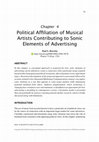 Research paper thumbnail of Political Affiliation of Musical Artists Contributing to Sonic Elements of Advertising