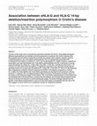 Research paper thumbnail of Association between sHLA-G and HLA-G 14-bp deletion/insertion polymorphism in Crohn’s disease