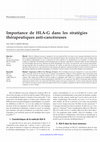 Research paper thumbnail of Importance de HLA-G dans les stratégies thérapeutiques anti-cancéreuses