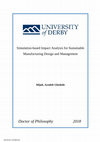 Research paper thumbnail of Simulation-based impact analysis for sustainable manufacturing design and management