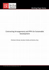 Research paper thumbnail of Contracting Arrangements and PPPs for Sustainable Development