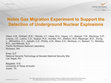 Research paper thumbnail of Noble gas migration experiment to support the detection of underground nuclear explosions