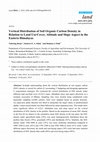 Research paper thumbnail of Article Vertical Distribution of Soil Organic Carbon Density in Relation to Land Use/Cover, Altitude and Slope Aspect in the Eastern Himalayas