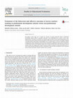 Research paper thumbnail of Evaluation of the behavioral and affective outcomes of novice teachers working in professional development schools versus non-professional development schools