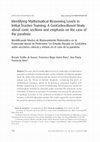 Research paper thumbnail of Identifying Mathematical Reasoning Levels in Initial Teacher Training: A GeoGebra-Based Study about conic sections and emphasis on the case of the parabola