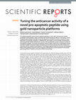 Research paper thumbnail of Tuning the anticancer activity of a novel pro-apoptotic peptide using gold nanoparticle platforms