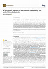 Research paper thumbnail of A New Matrix Statistic for the Hausman Endogeneity Test under Heteroskedasticity