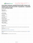 Research paper thumbnail of Association between assisted living facility context and resident pain during the COVID-19 pandemic: A repeated cross-sectional study