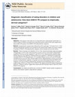 Research paper thumbnail of Diagnostic Classification of Eating Disorders in Children and Adolescents