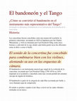 Research paper thumbnail of El bandoneon y el Tango