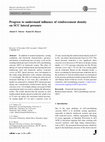 Research paper thumbnail of Progress to understand influence of reinforcement density on SCC lateral pressure