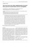 Research paper thumbnail of Zinc-iron, but not zinc-alone supplementation, increased linear growth of stunted infants with low haemoglobin