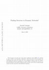 Research paper thumbnail of Finding Structure in Dynamic Networks