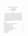 Research paper thumbnail of Quantum Mechanics Over Sets