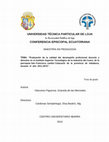 Research paper thumbnail of Evaluación de la calidad del desempeño profesional docente y directivo en el Instituto Superior Tecnológico de la Industria del Cuero, de la parroquia San Francisco, cantón Cotacachi de la provincia de Imbabura, durante el año 2011-2012