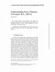 Research paper thumbnail of Understanding Iowa: Flannery O'Connor, BA, MFA