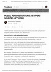 Research paper thumbnail of PUBLIC ADMINISTRATIONS AS (OPEN) SOURCES NETWORK