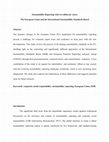 Research paper thumbnail of Sustainability reporting with two different voices: The European Union and the International Sustainability Standards Board