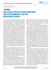 Research paper thumbnail of IEEE Access Special Section Editorial: Health Informatics for the Developing World