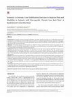 Research paper thumbnail of Isometric vs Isotonic Core Stabilization Exercises to Improve Pain and Disability in Patients with Non-specific Chronic Low Back Pain: A Randomized Controlled Trial