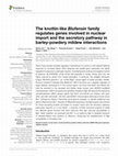 Research paper thumbnail of The knottin-like Blufensin family regulates genes involved in nuclear import and the secretory pathway in barley-powdery mildew interactions