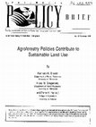 Research paper thumbnail of Agroforestry Policies Contribute to Sustainable Land Use