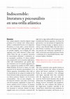 Research paper thumbnail of Indiscernible: literatura y psicoanálisis en una orilla atlántica