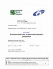 Research paper thumbnail of Eco-innovation from an innovation dynamics perspective