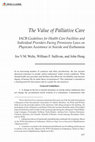 Research paper thumbnail of The Value of Palliative Care