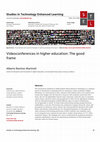 Research paper thumbnail of Videoconferences in higher education: The good frame