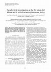 Research paper thumbnail of Geophysical investigation at the St. Maria del Monacato di Villa Eucheria (Frosinone, Italy)