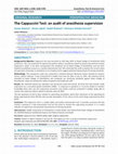 Research paper thumbnail of The Cappuccini Test: an audit of anesthesia supervision