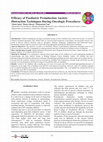 Research paper thumbnail of Efficacy of Paediatric Preinduction Anxiety Distraction Techniques During Oncologic Procedures