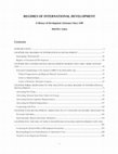 Research paper thumbnail of Regimes of International Development: A History of Development Assistance since 1500