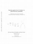 Research paper thumbnail of Insuring against loss of evidence in game-theoretic probability