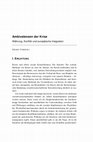 Research paper thumbnail of Ambivalenzen der Krise