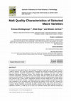 Research paper thumbnail of Malt Quality Characteristics of Selected Maize Varieties