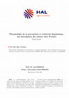 Research paper thumbnail of Phraséologie de la perception et créativité linguistique. (La description des odeurs chez Proust)