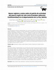 Research paper thumbnail of Nuevo registro y notas sobre el patrón de actividad del puerco espín de cola corta (Coendou rufescens: Erethizontidae) en el departamento de La Paz, Bolivia