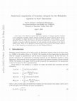 Research paper thumbnail of Analytical computation of boundary integrals for the Helmholtz equation in three dimensions