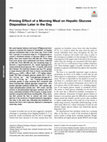 Research paper thumbnail of Priming Effect of a Morning Meal on Hepatic Glucose Disposition Later in the Day