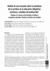 Research paper thumbnail of Análisis de una encuesta sobre la enseñanza de la escritura en la educación obligatoria: prácticas y variables del profesorado