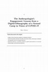 Research paper thumbnail of The Anthropologist’s Engagement: Lessons from a Digital Ethnography of a Nomad Camp in Times of COVID-19