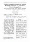 Research paper thumbnail of Classification and Regression Tree Model to Predict the Probability of a Product being Backordered in Supply Chain