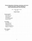 Research paper thumbnail of Chemical speciation of strontium, americium, and curium in high level waste: Predictive modeling of phase partitioning during tank processing. 1998 annual progress report