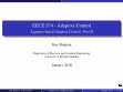 Research paper thumbnail of EECE 574 - Adaptive Control Laguerre-based Adaptive Control - Part II