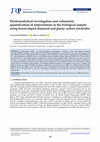 Research paper thumbnail of Electroanalytical investigation and voltametric quantification of emtricitabine in the biological sample using boron-doped diamond and glassy carbon electrodes